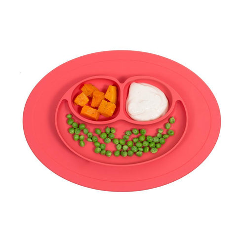 AussieSuperStore Homeware Supplies Mess-Less Baby Mini Mat - One-piece silicone place-mat & plate (Red) CBMINIMATRED